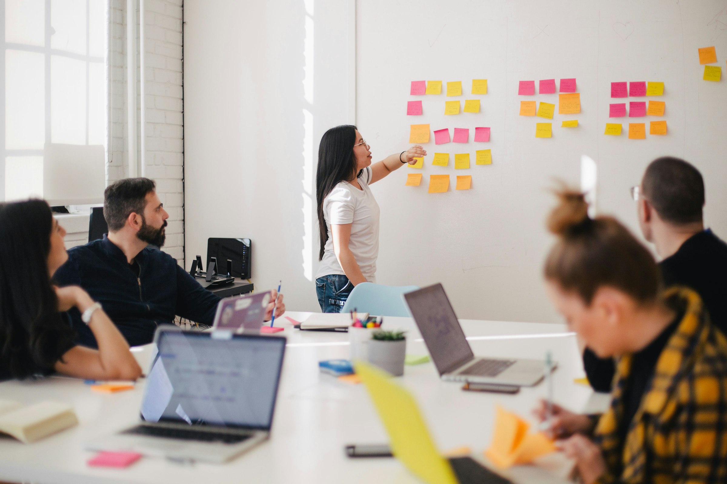 Consultants in a strategy workshop